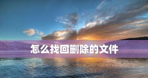 如何找回被删除的文件（有效方法帮助你恢复误删的重要文件）  第2张