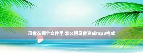 推荐免费的MP3格式转换软件（高效便捷的音频格式转换工具）  第1张